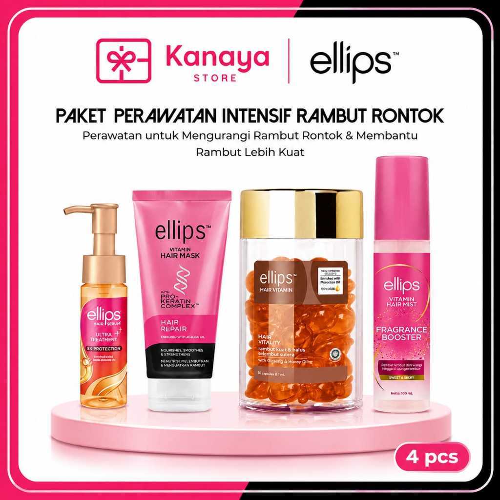 Ellips Anti Hair Fall Treatment Kit - Paket Perawatan Intensif Rambut Rontok
