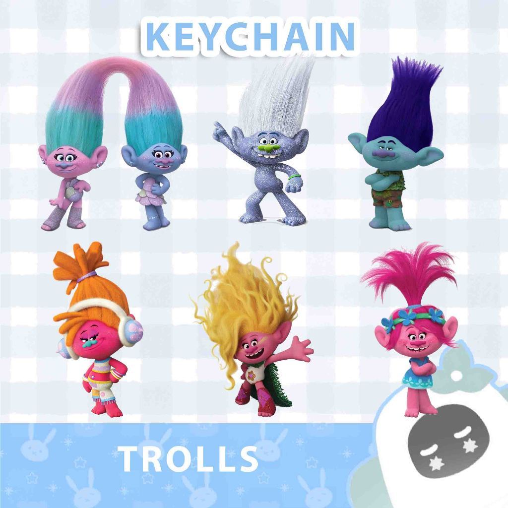 Gantungan Kunci Akrilik / Keychain TROLLS