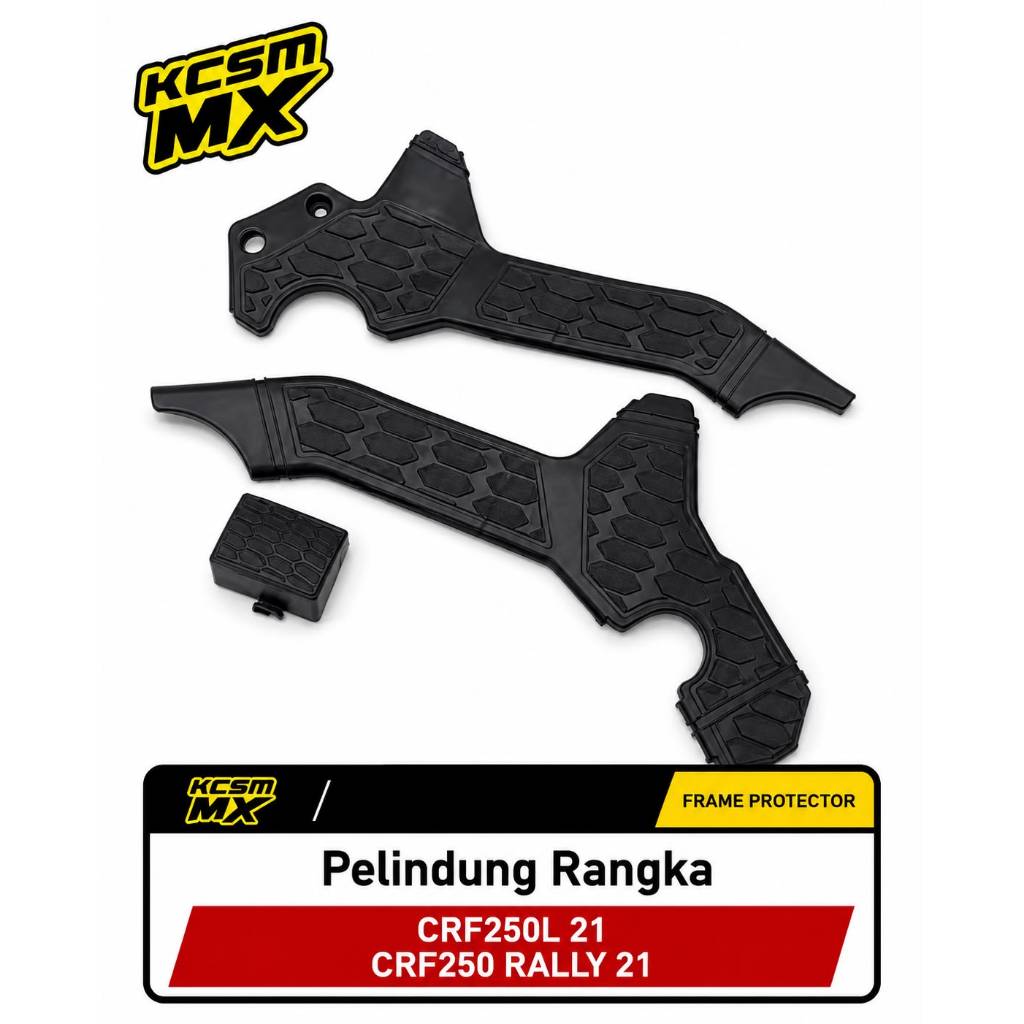 Frame Guard Pelindung Rangka CRF 250 Rally 2021 - 2026 Black