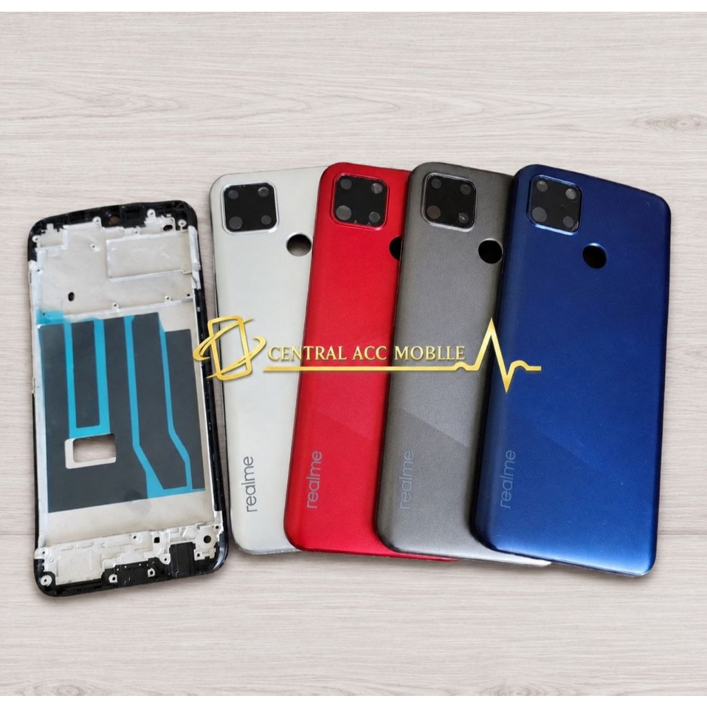 Casing Kesing Fullset Realme C12 RMX2189 Backdoor + Frame Lcd Cesing Housing Fulset + Tombol