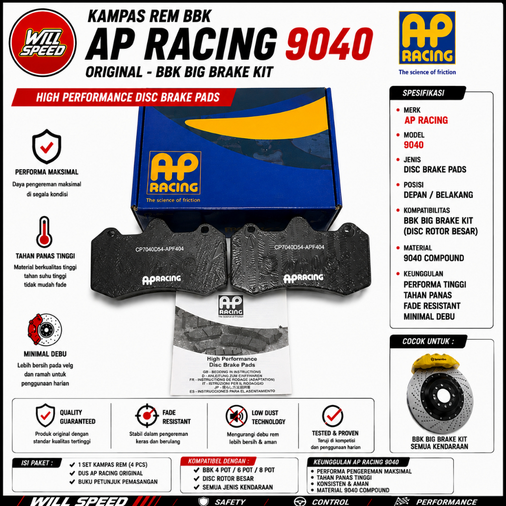 KAMPAS REM DEPAN BBK BIG BRAKE KIT AP RACING 9040
