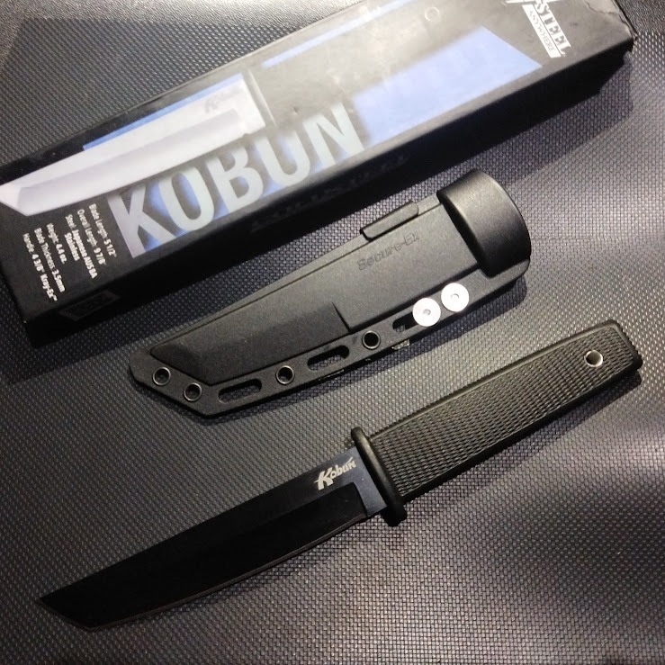 Pisau Survival Kobun Camping Bushcraft - Hitam