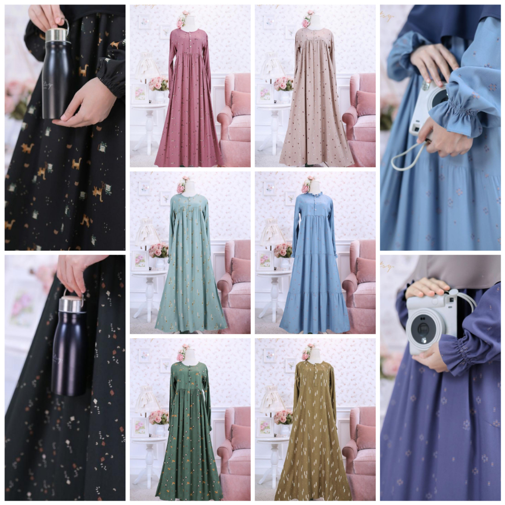 16. Ditsy Gamis Muslimah Tasikmalaya  M L XL