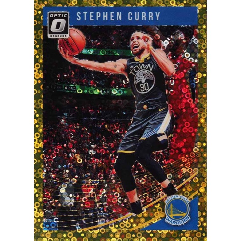 Fullprint Replica Kartu Basket 2018 Donruss Optic Fast Break Gold Prizm Stephen Curry 10 #2