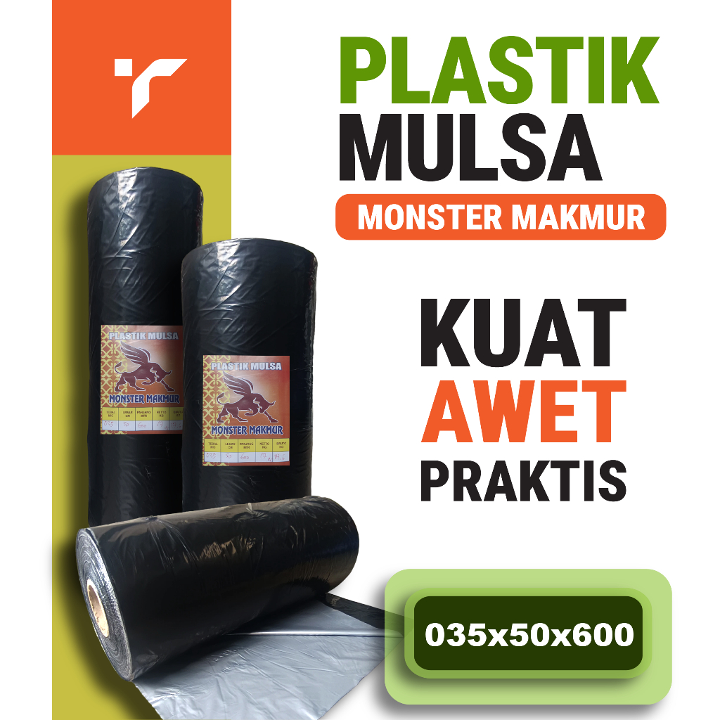 Plastik Mulsa Monster Makmur 035 Micron x 50Cm x 600M - 16Kg