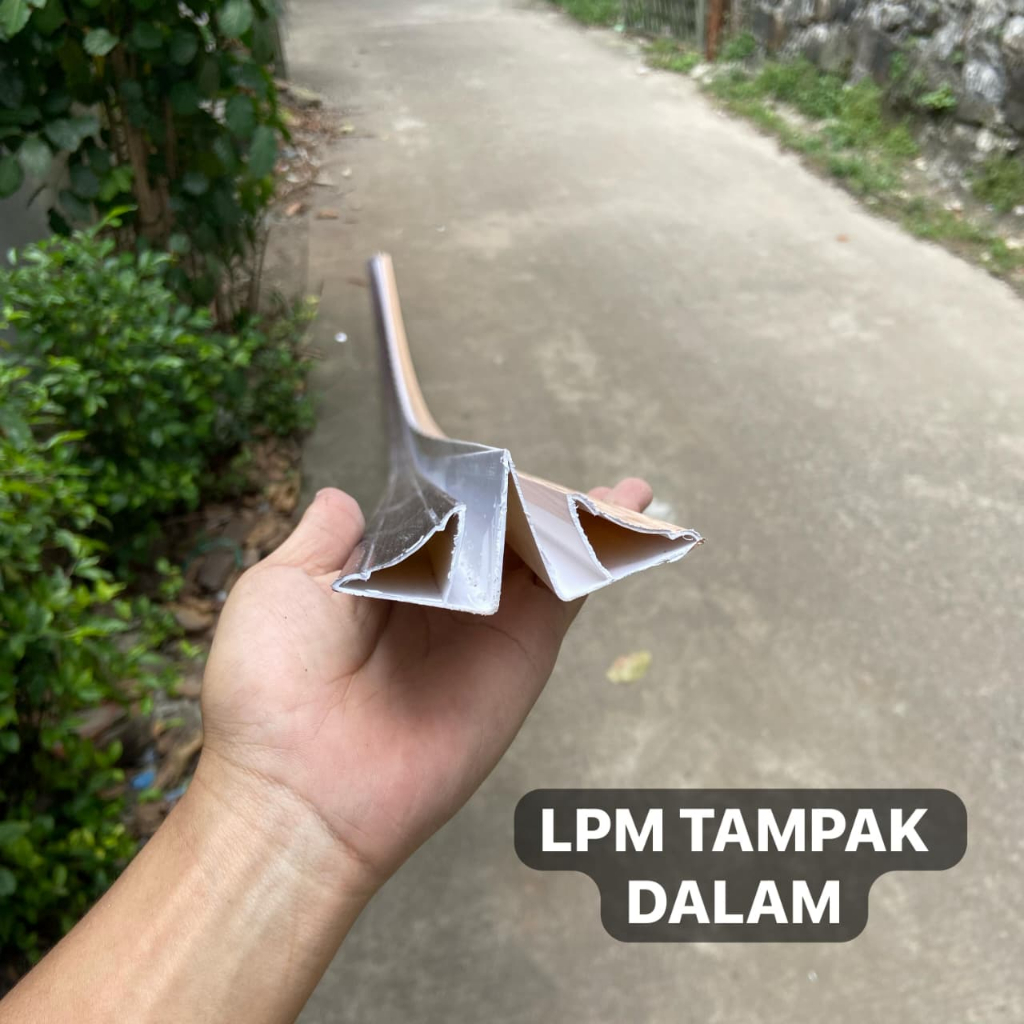 List profil plafon PVC serat kayu Laminated 4meter lebar 3cm