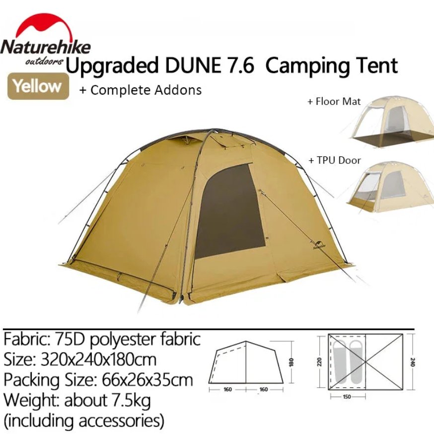 TENDA CAMPING DUNE 7.6 NATUREHIKE CNH22ZP028