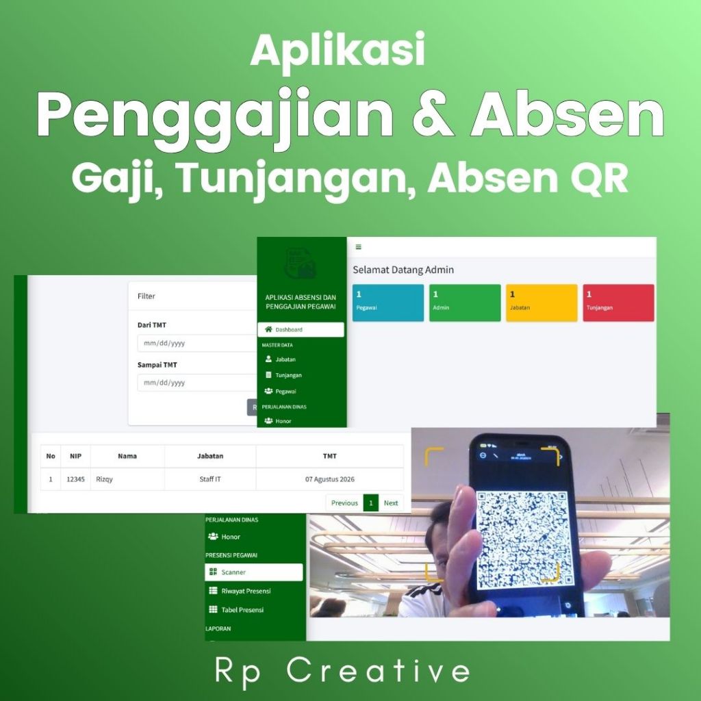 Aplikasi Penggajian Berbasis Web | Sistem Payroll, Absensi, Gaji, Lembur & Tunjangan Lengkap