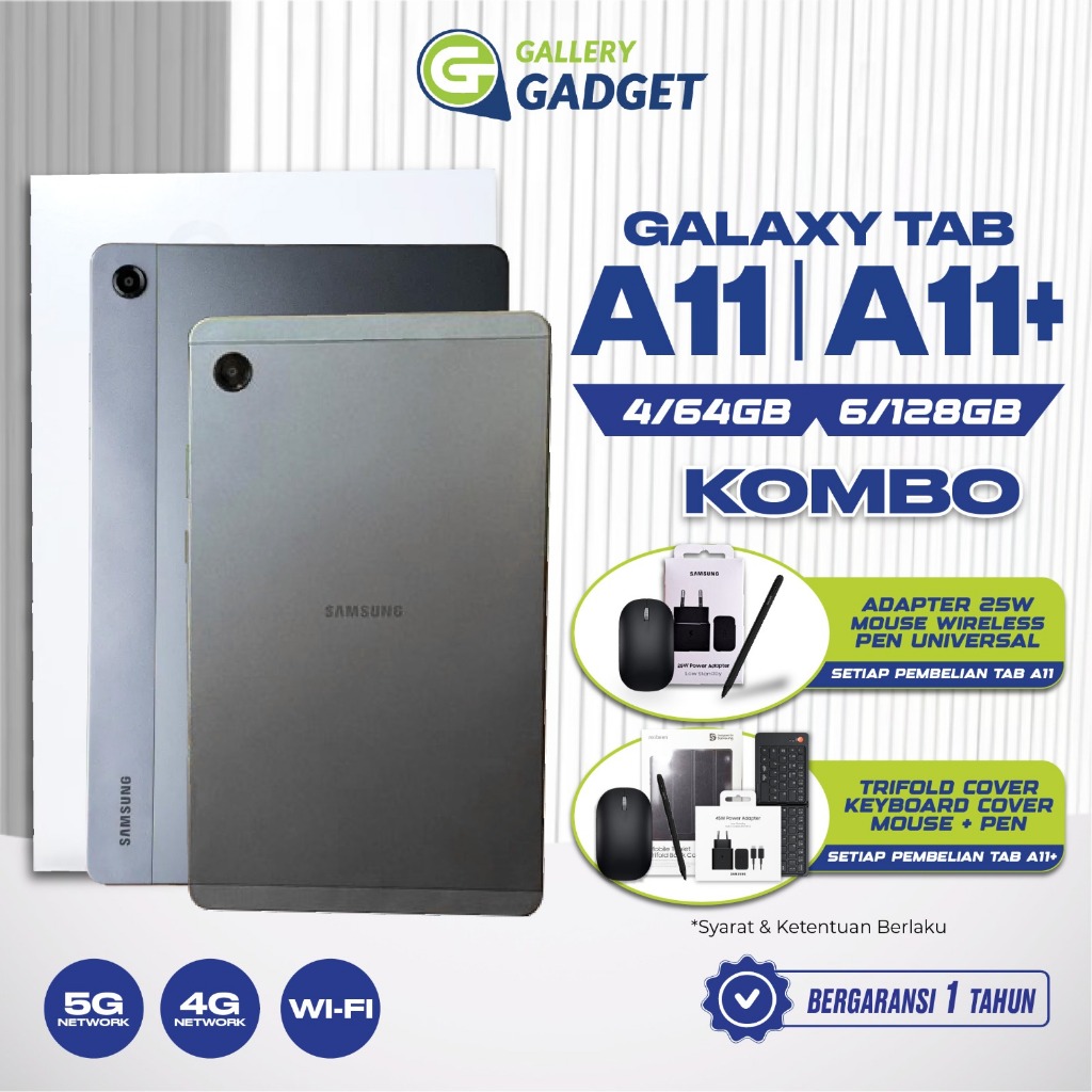 Samsung Galaxy Tab A11 A11+ Plus Wifi 4G 5G 4/64 6/128 GB RAM 4GB 64GB 128GB Tablet