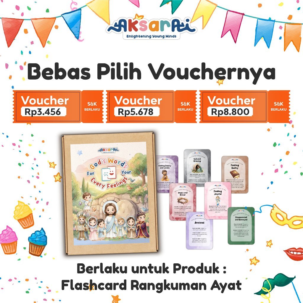 Flashcard AKSARAI Ayat Alkitab Bahasa Inggris God's Words