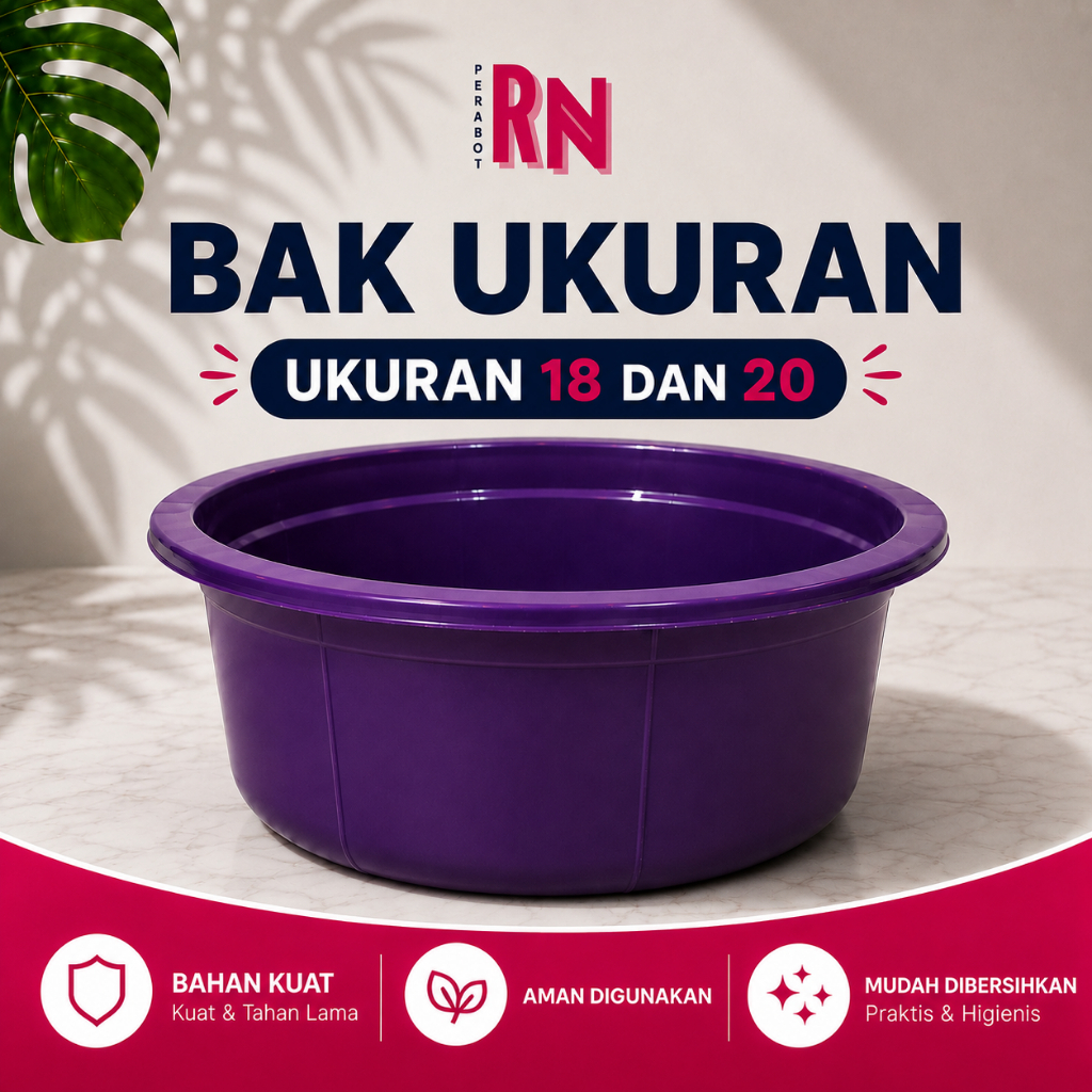 (3 PCS) BAK UKURAN JUMBO UKURAN 18 DAN 20/ BAK CUCI BAJU / BAK PLASTIK / BAK SERBAGUNA