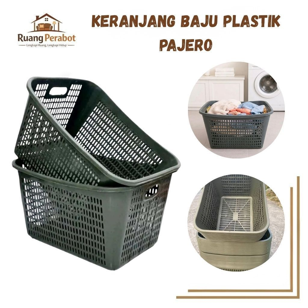 KERANJANG PAKAIAN BAJU KOTOR LAUNDRY / RIGEN SERBAGUNA / KERANJANG PAJERO / KERANJANG BAJU JUMBO