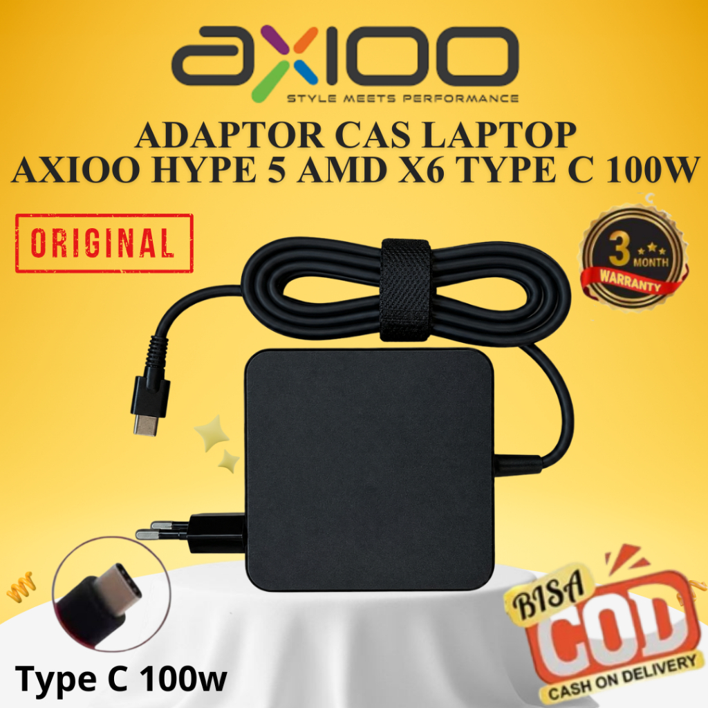 ADAPTOR CAS LAPTOP AXIOO HYPE 5 AMD X6 TYPE C 100W
