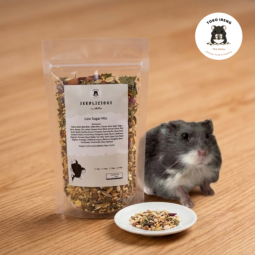Seedlicious by Alextine | Seedmix hamster biji-bijan | Low Sugar (Dwarf&Syrian)