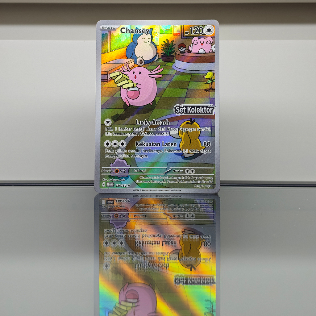 Chansey Set Kolektor PROMO 130/SV-P Hologram Holo Kartu Pokemon INDONESIA ORIGINAL Bahasa Indo Ind I