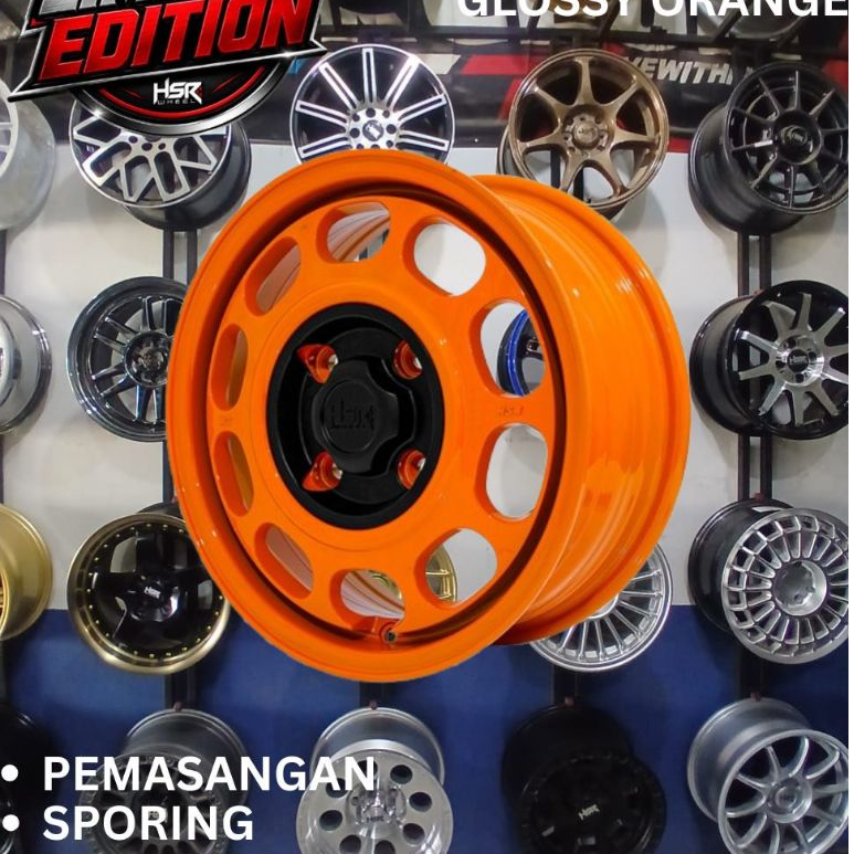 VELG MOBIL RING 14 HSR KLG RING 14 LEBAR 55 LOBANG BAUT 4 ET35 GLOSSY ORANGE