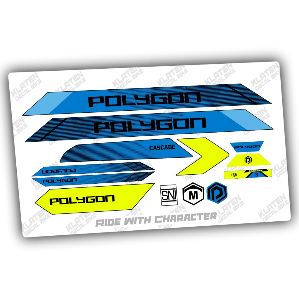 decal frame polygon cascade 3 2019 Klaten Decal Bike stiker sepeda