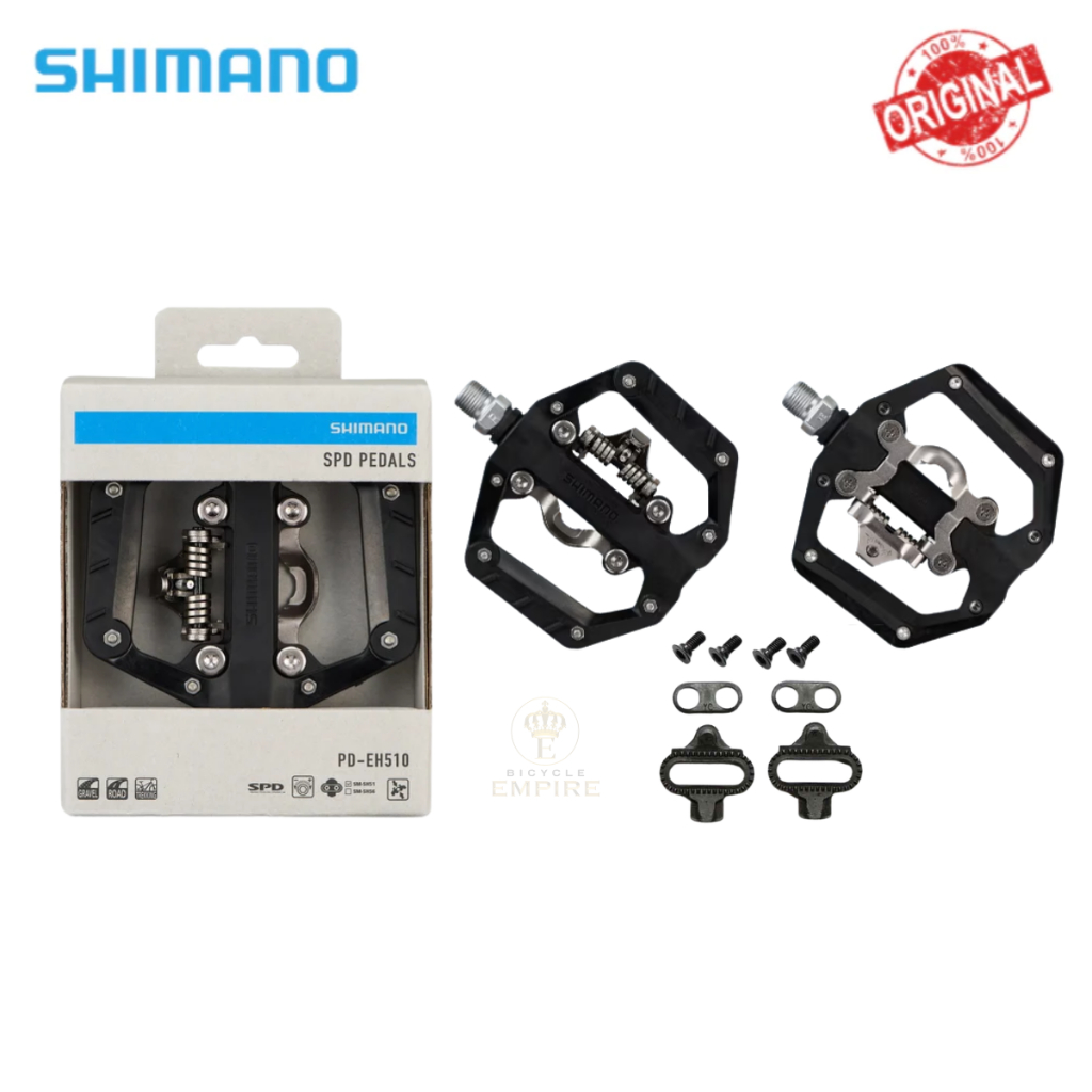 Pedal Cleat MTB Shimano PD-EH510 Cleat dan Flat Pedal Bicycle Empire