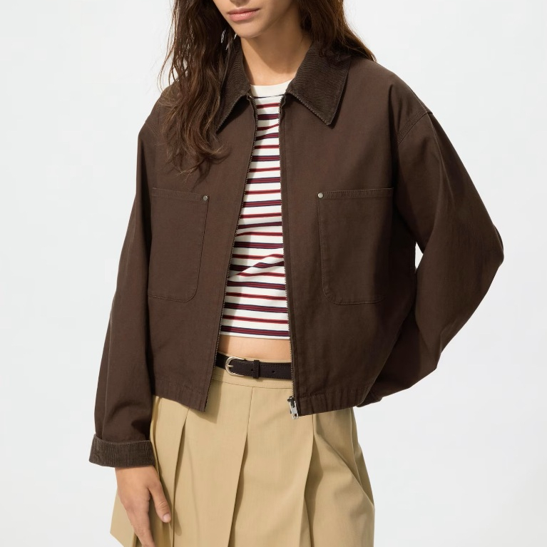 Uniqlo Zip Up Short [487516] Jacket Wanita