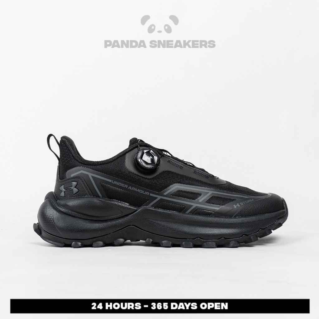 Panda Sneakers - Sepatu Under Armour ATR BOA System Black Unisex Sport Sneakers Pria Wanita Sepatu O