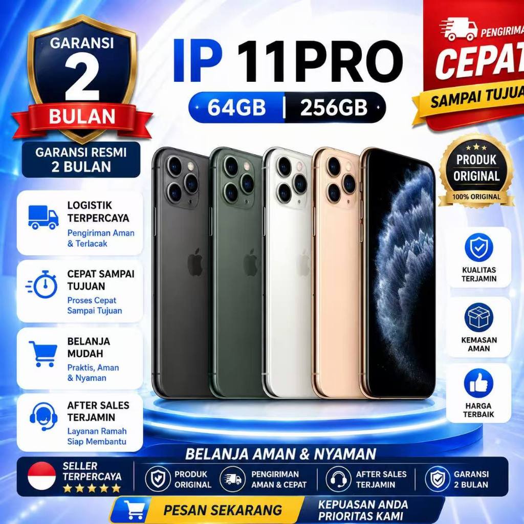 Apple iphone 11PRO 256GB/64GB Second 100% Original  Mulus  FULLSET