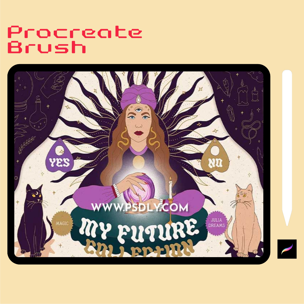 Procreate Brush - CreativeMarket My Future Collection