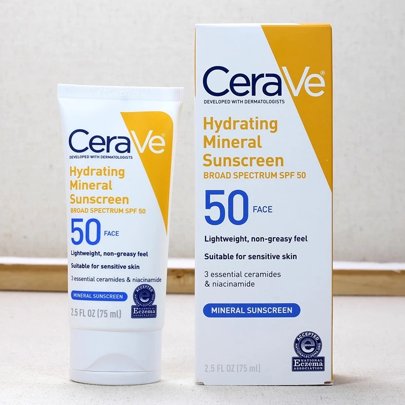 CeraVe Sunscreen 75ml/CeraVe Hydrating Mineral Sunscreen SPF 50