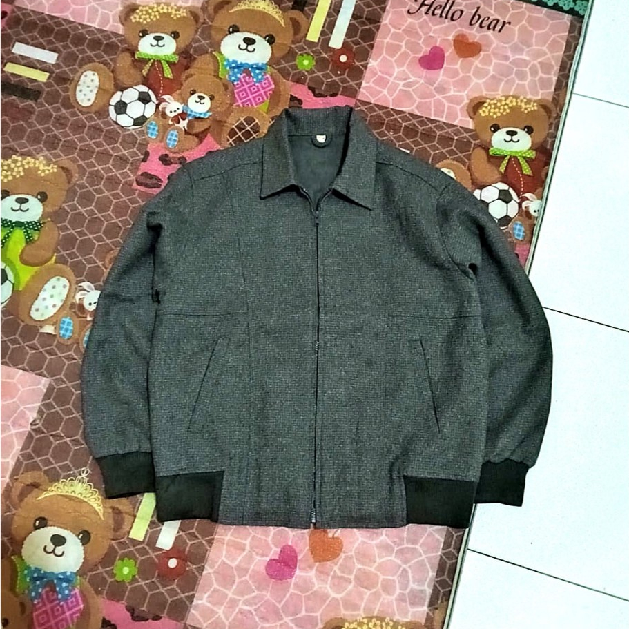 Work Jacket Wool Vintage Dark Gray