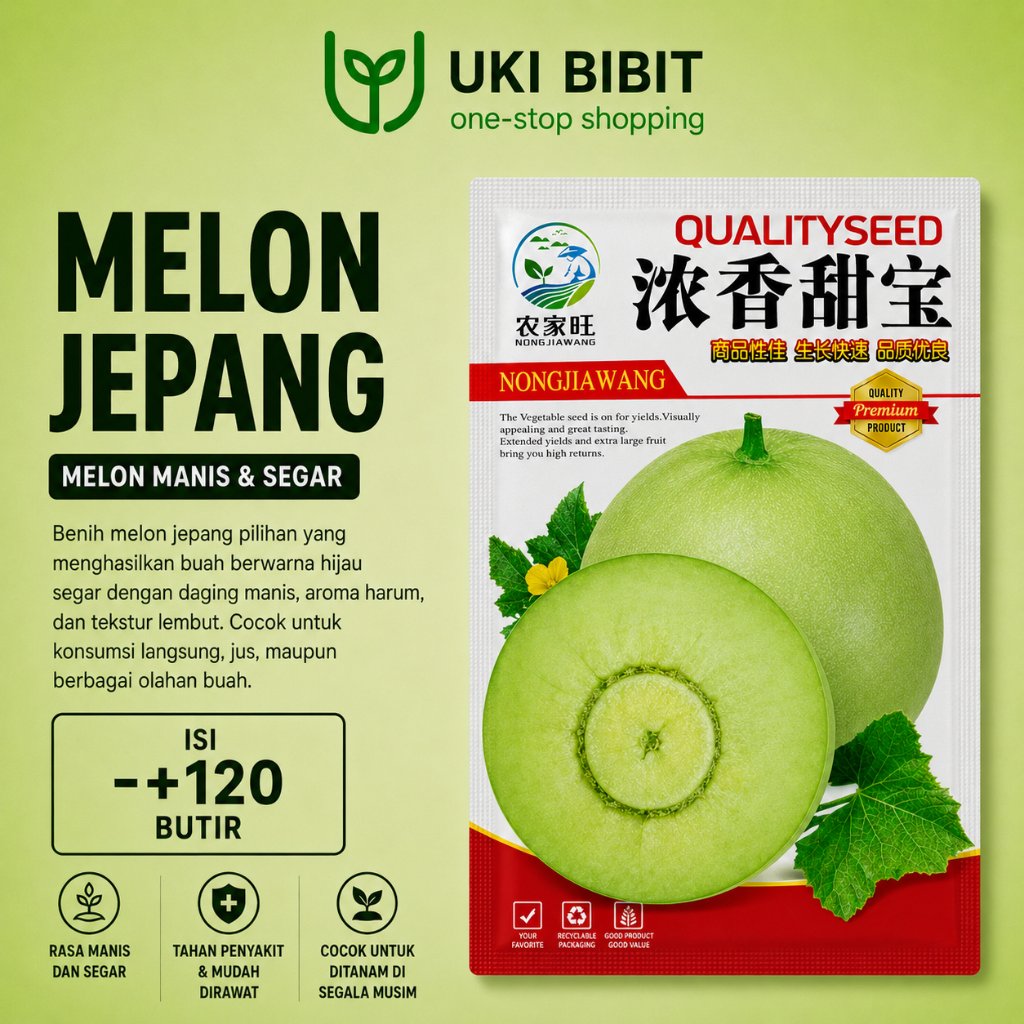 Kemasan Original | Benih Biji Melon Jepang | Melon Crown | Melon Yubari