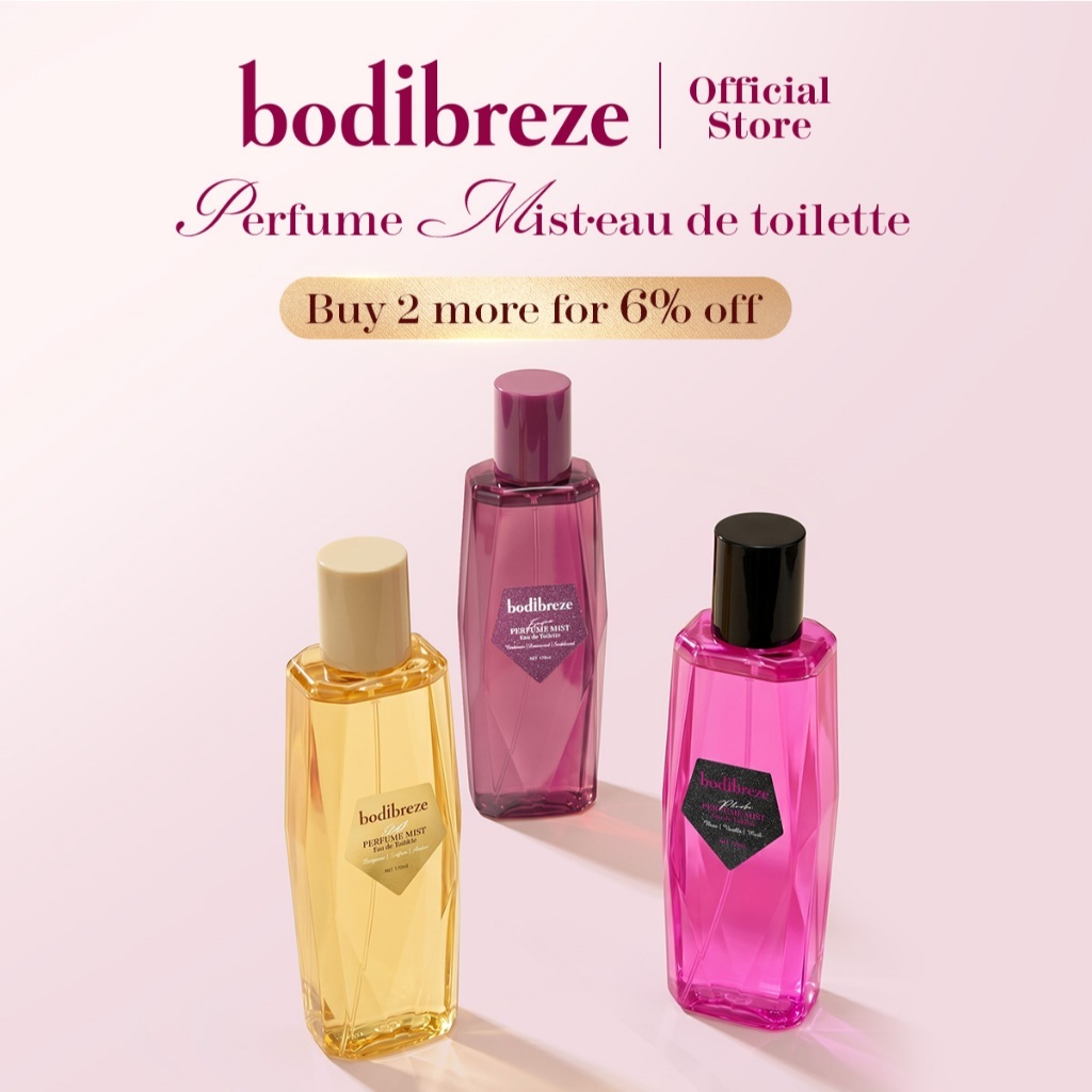 [SALE] Bodibreze 6 Varian Perfume Mist 170ml | LEONA - floral leci-mawar PHOEBE - floral segar prali