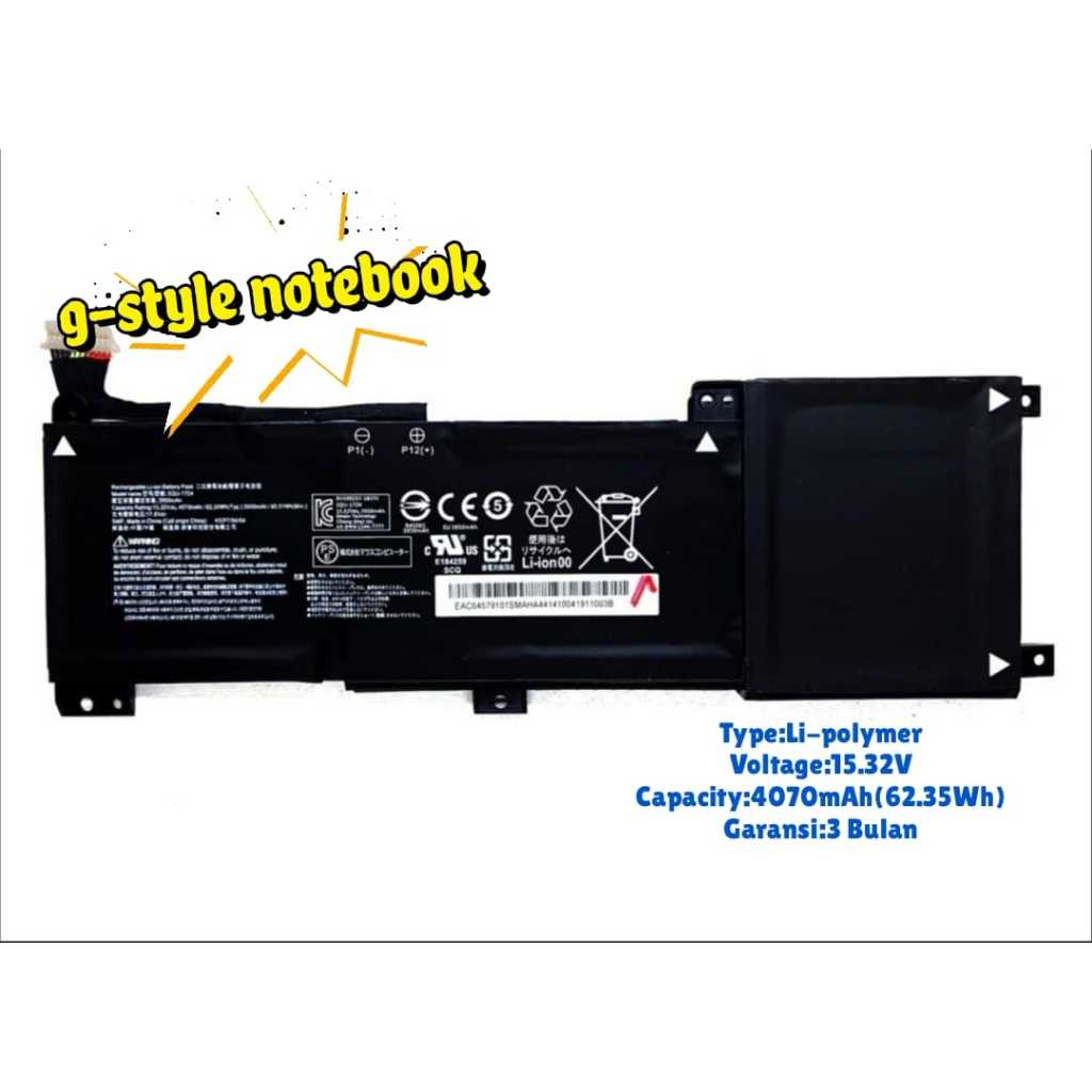 Baterai Laptop Gigabyte SQU-1724 SQU-1723 Original