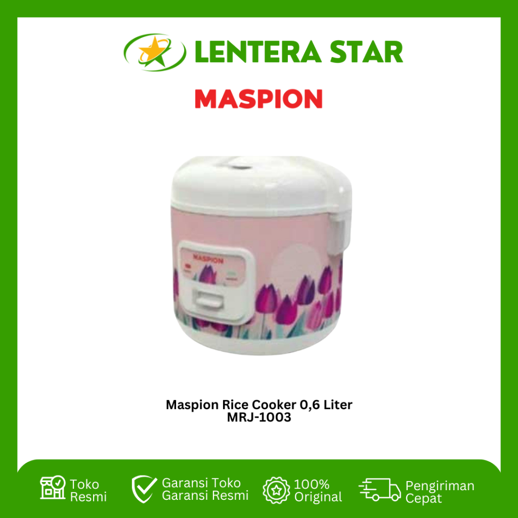 Maspion Rice Cooker 0,6 Liter MRJ 1003 / MRJ-1003