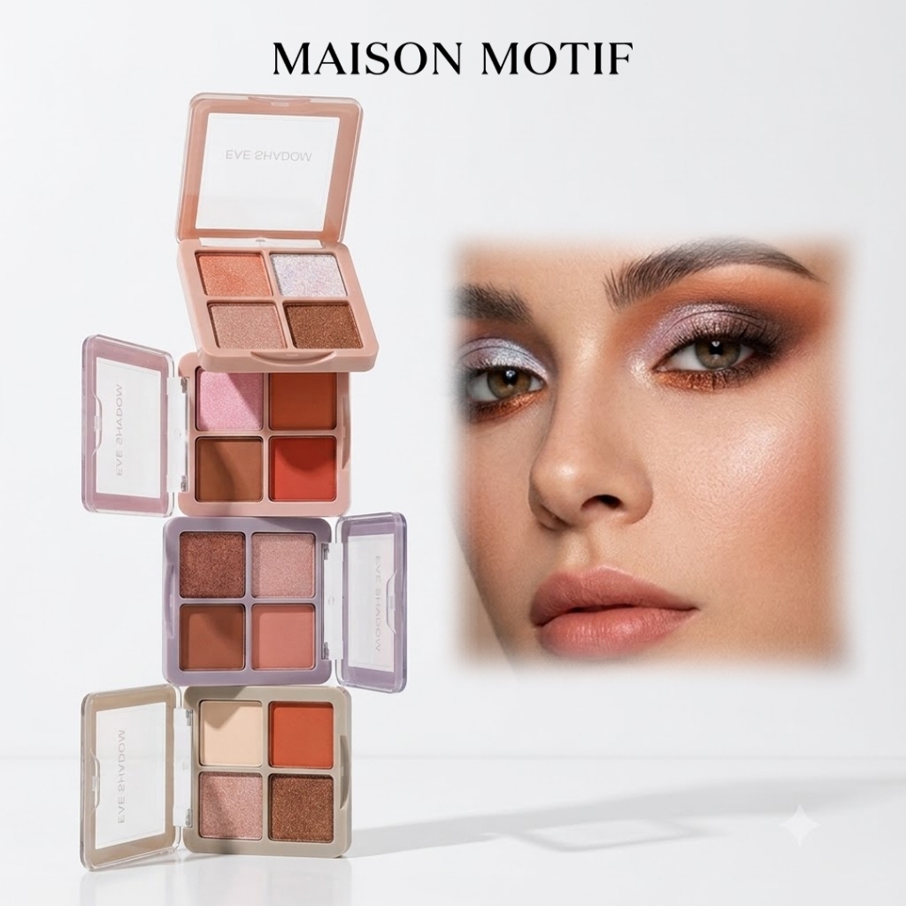 Eyeshadow City Palette 4 Color Matte Glitter Waterproof Tahan Lama High Pigment Riasan Mata Murah 00