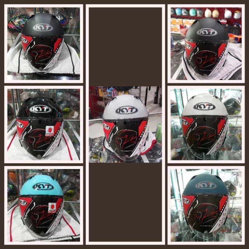HELM KYT NFJ SOLID ORIGINAL DOUBLE VISOR - Flat Visor - DD Ring - SNI DOT - M-XXL