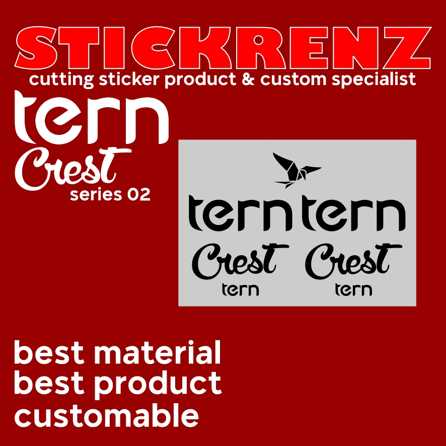Cutting Sticker Stiker Frame Sepeda Minivelo Tern Crest 02 Custom