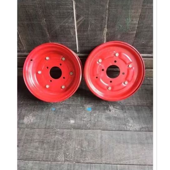 Roda Traktor Merah 2 Sisi copotan traktor sawah ukuran 12 inch