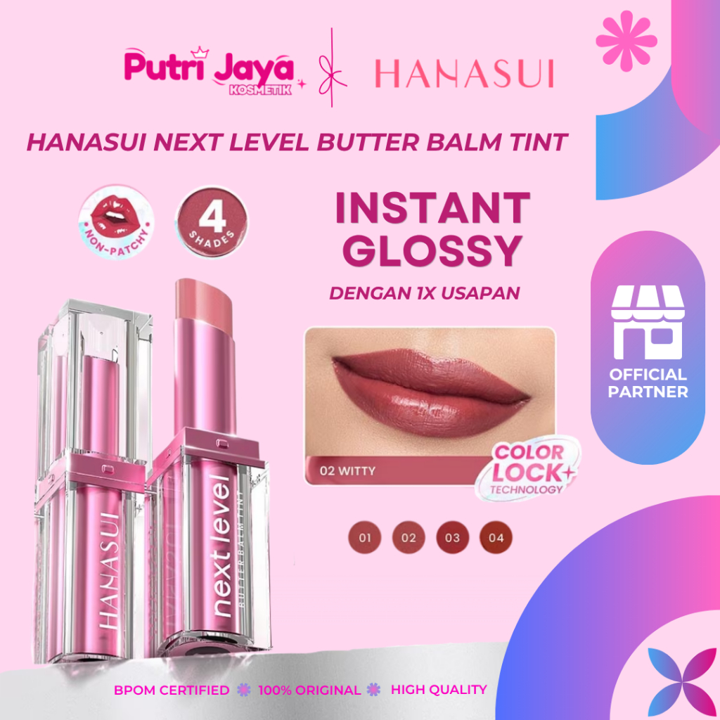 HANASUI Next Level Butter Balm Tint | Lipstick Liptint Lipcream Lip Cream Melembabkan