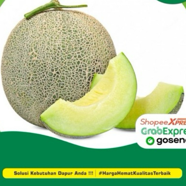 Melon Segar 1 Buah dengan Rasa Manis Alami/BUAH MELON -+1KG/BUAH MELON MANIS/BUAH MELON MADU/MELON M