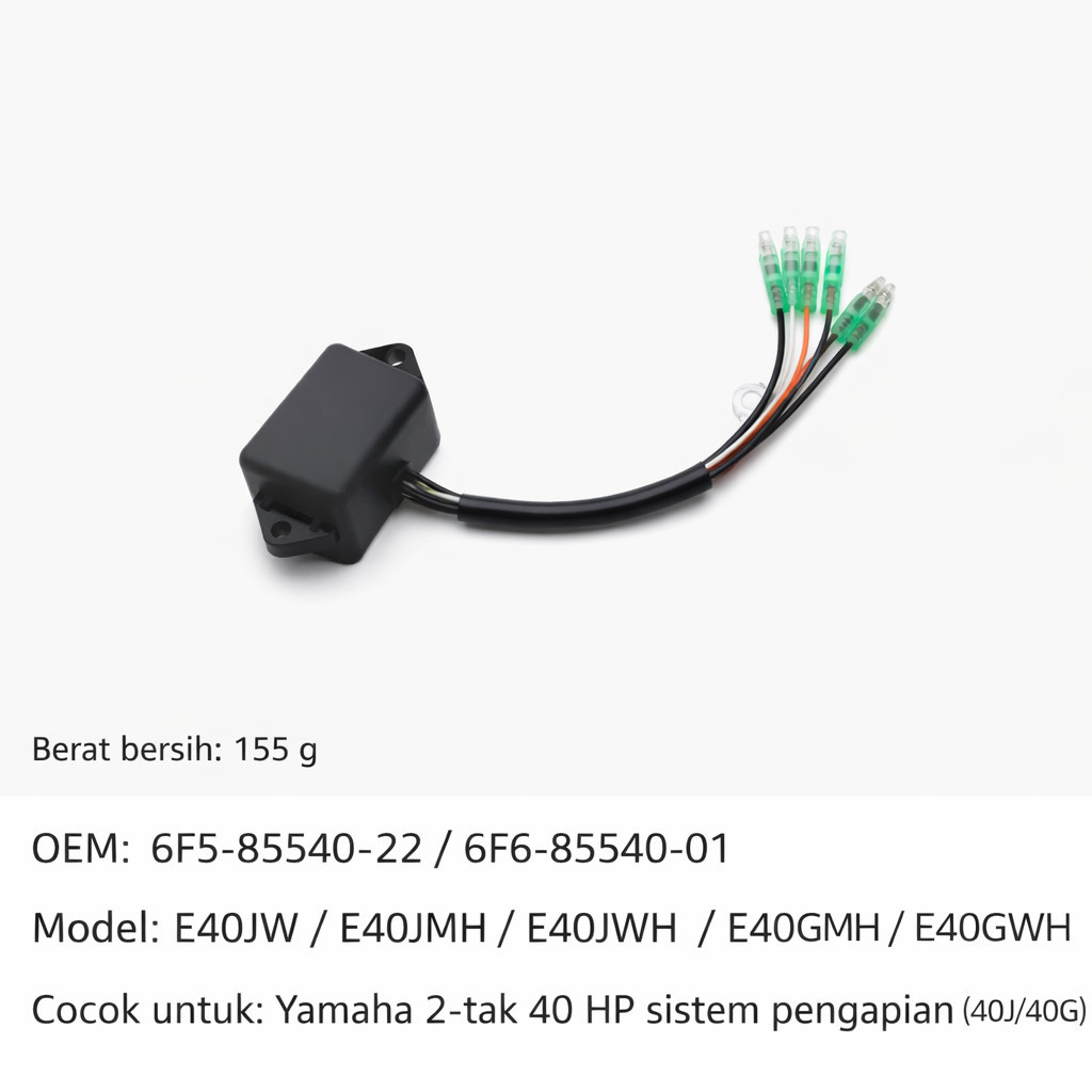 CDI Igniter Yamaha 2 Tak 40HP E40J E40G OEM 6F5-85540-22 / 6F6-85540-01