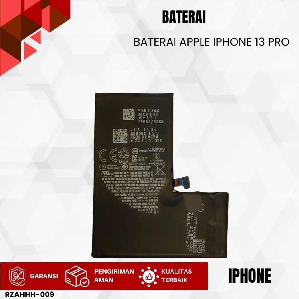 BATERAI VV APPLE IPHONE 13 PRO
