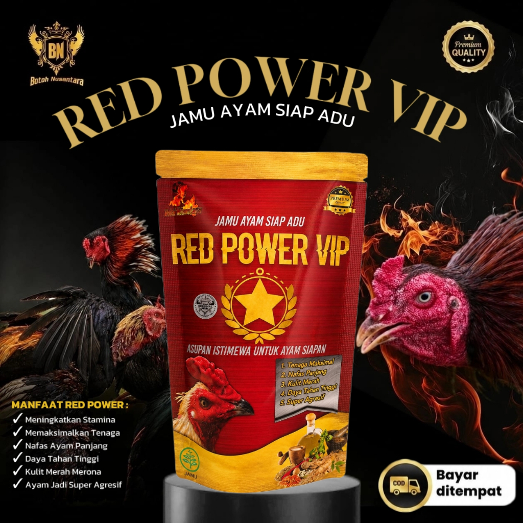 Jamu Ayam RED POWER VIP Doping ayam bangkok super agresif kualitas istimewa