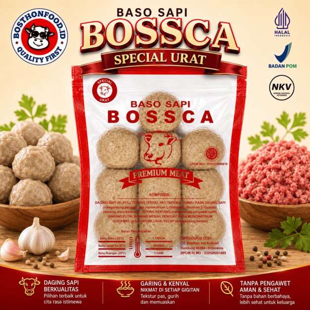 BOSSCA URAT SPECIAL Bakso Sapi URAT SPECIAL 600gram
