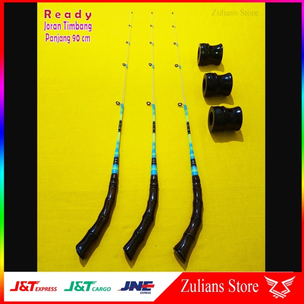 Jejer / jeujeur / joran timbang (pahul/handle paten) panjang 90 cm - pancing / mancing ikan di kolam