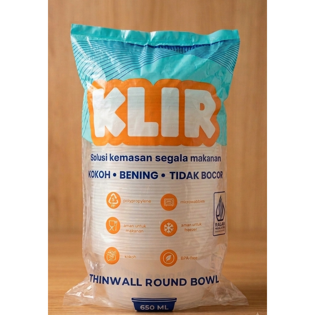 KLIR Thinwall Bowl 650ml / Bowl thinwall 650ml / Thinwall Libra 650 ml  Praktis & Serbaguna