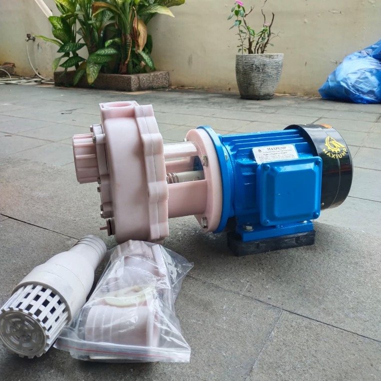 MAXPUMP Pompa Kimia FRPP PTFE Tahan Cairan Kimia Anti Corosi Self-Priming