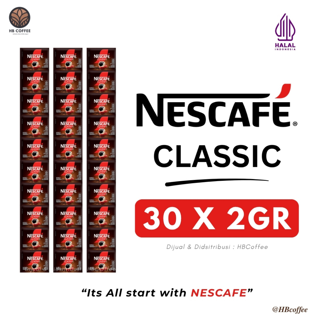 NESCAFE CLASSIC NESCAFE SACHET KOPI NESCAFE KOPI NESCAFE SACHET 2GR X 30