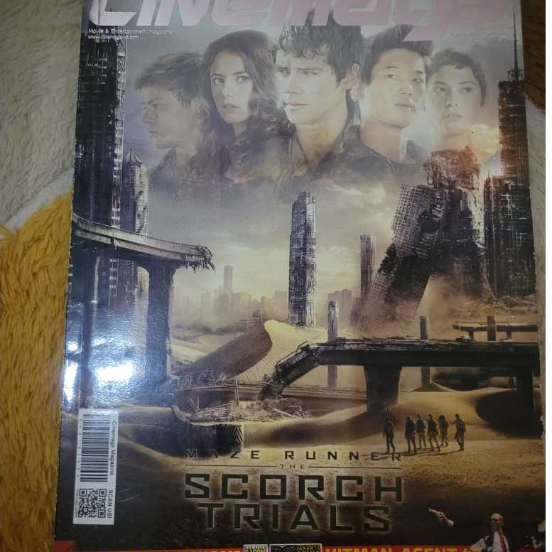 Majalah Cinemags Edisi 194 cover The Scorch Trials PLUS Bonus Poster Bolak Balik