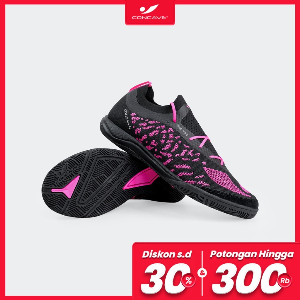 Concave Sepatu Futsal Jlingz - Volt Black / Pink - Original 100%