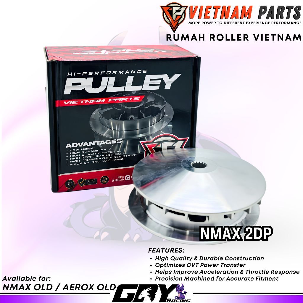 VP Custom Pulley Nmax 2DP 13,8 Rumah Roller Nmax Old Aerox Old Original