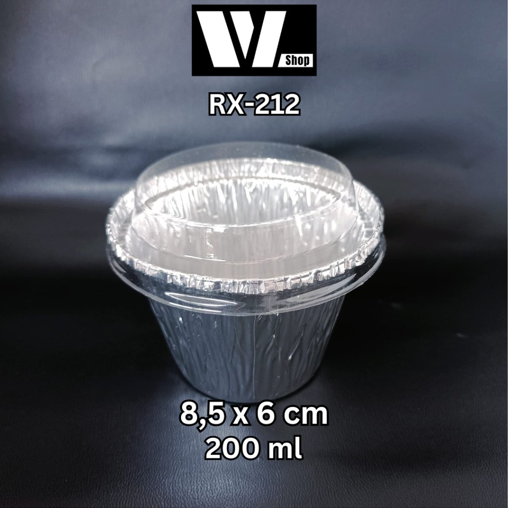 RX-212 Aluminium Tray Cup 200 ml / RX212 Alumunium Foil 200ml / Alu Tray Zuppa Soup Zupa Sup